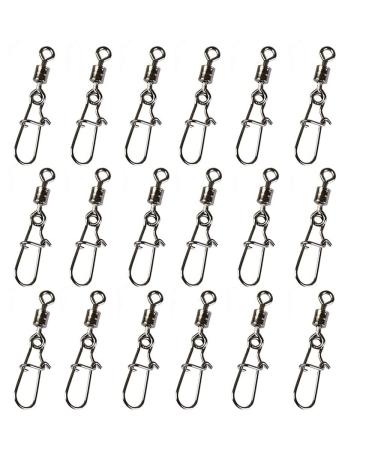 DCQQ 100 pieces of vertebrae fishing stainless steel fishing swivel vertebrae fishing accessories for fishing ball bearing vertebrae fishing ball bearings for fishing fresh water Quick Connect Angelkader (6#)