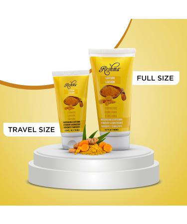 Reshma Beauty Travel Size Turmeric Lotion | Moisturizing Face & Body Lotion | Normal to Dry Skin | Turmeric Infused TSA Approved Cruelty Free | Daily Use - Buy Online on GoSupps.com