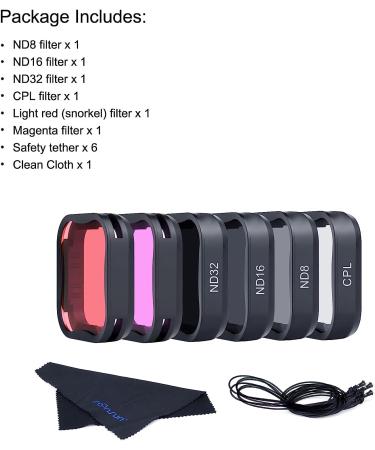 SOONSUN 6-Pack Lens Filter Kit for GoPro Hero 5 6 7 Black - ND8 ND16 ND32 CPL Light Red Magenta Filters - Dive and Polarizing Filters Set - Buy Online on GoSupps.com