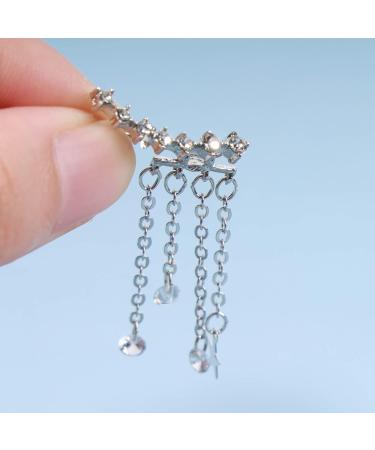 Boho Star Ear Jacket Earrings | Gold CZ Crystal Tassel Ear Climbers | Unique Jewelry Gifts for Women & Girls - Buy Online on GoSupps.com