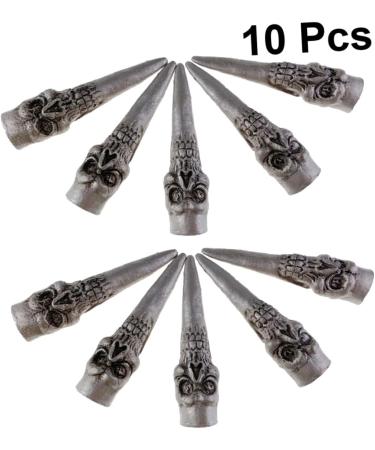 Amosfun 2 Sets Halloween Decor Fancy Witch Fingers Halloween False Nails Nail Art Halloween Costume Accessories Halloween Scary Props Artificial Nails Cat Claw Nail Set Skeleton - Buy Online on GoSupps.com