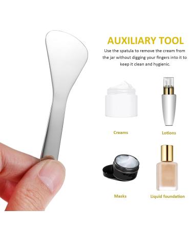Buy Beaupretty 2pcs Cosmetic Spatula Set - Mini Facial Cream Spoon & Stainless Steel Spatula for Skincare | International Shipping Available - Buy Online on GoSupps.com