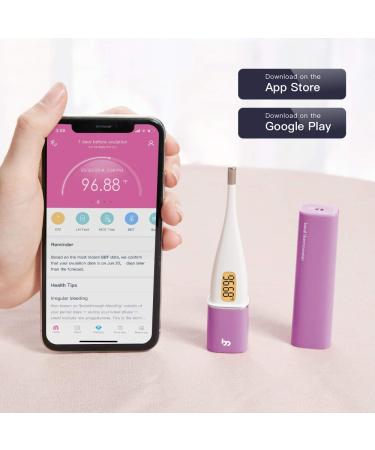 Smart Basal Body Thermometer - LED Fertility Tracker Automatic Data Recording Easy to Use Purple | Femometer App Compatible - Buy Online on GoSupps.com