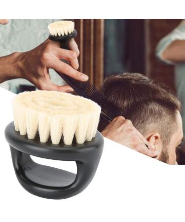 Beard Brush for Men Soft Portable Beard Shaving Brush Neck Face Hair Dust Remover Cleaning Brush Home Barber Salon Shaven Tool(Black)