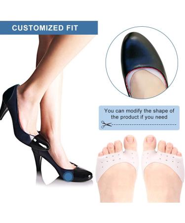 Gel Pads for Midfoot Bones - Breathable Silicone Foot Inserts for High Heels | Comfort for Diabetics & Morton s Neuroma - Unisex Foot Pads - Buy Online on GoSupps.com