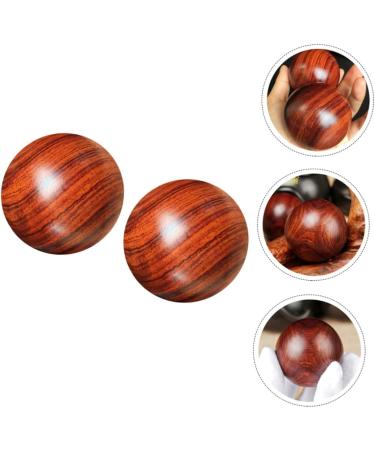 Foytoki Solid Wood Massage Balls - Stress Relief & Hand Massage Devices - 2 Pieces 5x5cm - Baoding Balls for Stress & Foot Fasciitis - Buy Online on GoSupps.com