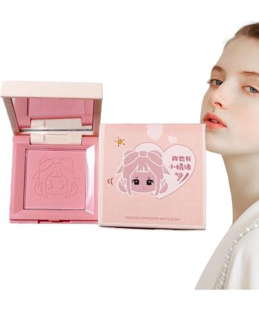 Blush Powder 4-in-1 Cream Blush Palette for Cheeks - Cute Girl Emoticon Lightweight and Blendable Long-Lasting Powder Blush for Eyes Lips & Cheeks Radiant Glow Welts 3 - Buy Online on GoSupps.com