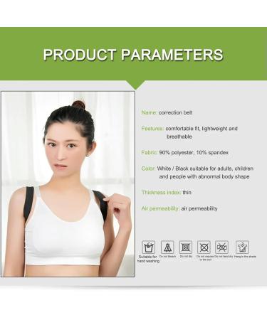 Adjustable Brace Support Belt Adjustable Back Posture Clavicle Spine Corrector Low Back Pain Relief for Male Female Upright black - Buy Online on GoSupps.com