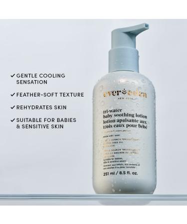 Evereden Tri Water Baby Lotion 8.5 fl oz | Non-Toxic Fragrance-Free Clean Baby Care | Safe Ingredients for Your Baby - Buy Online on GoSupps.com