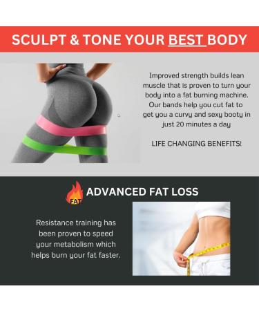 Resistance Loop Exercise Bands Set - 5 Color Workout Kit for Home Fitness | Stretching & Strength Training - Includes Carry Bag & PDF eGuide - Buy Online on GoSupps.com