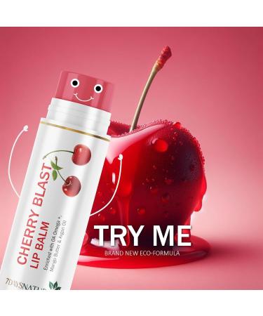 7Days Natural Cherry Blast Lip Balm | Tinted Cherry Shade with Glossy Shine | Enriched with Omega+ | Mango Butter & Argan Oil - Buy Online on GoSupps.com