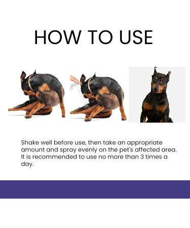 Anti-Itch Spray for Pets Spray for Dogs&Cats Pet Anti Itch Relief Spray Pet Anti-Itch Spray for Dogs for Dry Itchy Skin Allergies and Dermatitis (2PC) - Buy Online on GoSupps.com