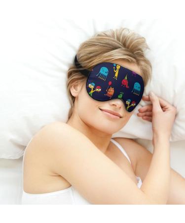 Monster Halloween Party Sleep Mask - Adjustable Eye Cover for Sleeping, Blocking Light - Ideal for Night Travel and Napping - Men and Women - Buy Online on GoSupps.com
