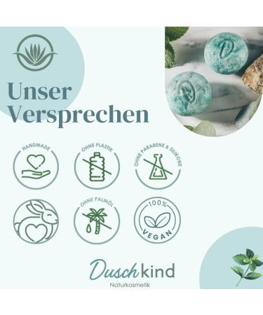  Duschkind Naturkosmetik Solid Shampoo Eucalyptus Mint - Natural fragrance - Can be used as shampoo shower gel conditioner and shaving cream - Vegan formula - Recyclable packaging - Buy Online on GoSupps.com