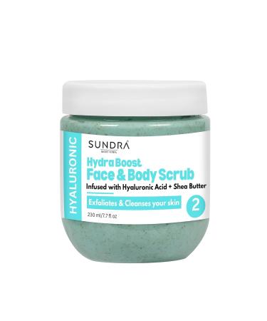 BEMT Hydra Boost Face & Body Scrub with Hyaluronic Acid & Shea Butter Gentle Exfoliating Cream 230 ml