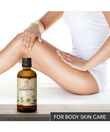 Chamomile Oil 100ml - Natural Chamomilla Oil for Face Nails Hands & Hair | Massage & Personal Care - Buy Online on GoSupps.com