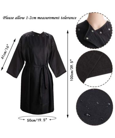 Noverlife Spa Massage Kimono Robe - Water & Chemical Proof Salon Bathrobe for Beauty Treatments - Lightweight Black Gown for Hairdressing & Makeup - Buy Online on GoSupps.com