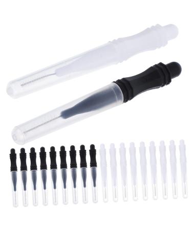 Didiseaon 60 Pcs Eyebrow Brush Tiny Eyebrow Lamination Brush Makeup Tools Eyelash Brow Brush Lash Mascara Brush White Toothbrush Black Toothbrush Braces Chemical Fiber Miniature