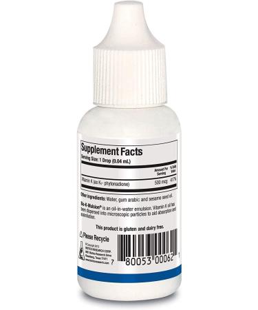 Emulsified Vitamin K Supplement - Boosts Bone Health & Blood Clotting - Buy Online on GoSupps.com