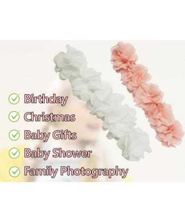 Kapsing 2-Piece Baby Headband Set | Elastic Turban Hairbands for Newborns & Toddlers | Flower Accessories for Baby Girls - Buy Online on GoSupps.com