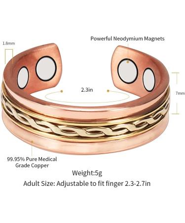 EnerMagiX Pure Copper Magnetic Ring for Women - Birthday Gift for Mom, Wife, Daughter - Women's Day Gift (CPR-0169RS) - Buy Online on GoSupps.com