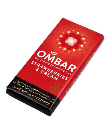 Ombar Raw Chocolate | Strawberry Mylk Raw Chocolate | 3 x 35g