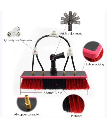 Window Cleaning Pole Photovoltaic Panel Cleaning Tool Multi-Purpose Water Spray Brush Extendable Cleaner for Trucks Windows Washing 5.4M 35cm Brush Head 11M/36FT - Buy Online on GoSupps.com