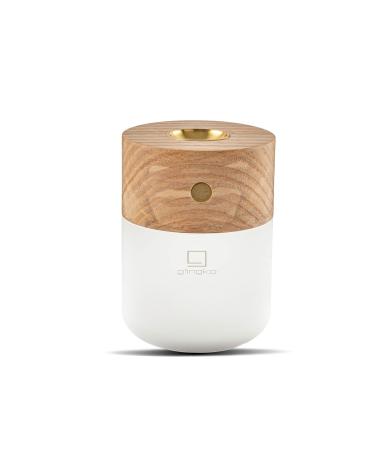 Gingko Smart diffuser lamp fragrance oil diffuser with mood light dimmable from sustainable wood wireless rechargeable walnut