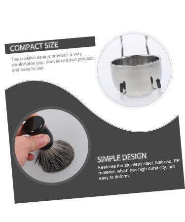 3 Sets Beard Brush Kit with Shave Bowl & Stand | Home Shaving Supplies - Premium Manual Shaving Brush & Foaming Bowl for Salon Quality Grooming - Buy Online on GoSupps.com