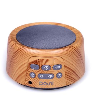 Douni Sleep Sound Machine - White Noise Machine with Soothing Sounds Timer & Memory Function for Sleeping & Relaxation,Sleep Therapy for Kid, Adult, Nursery, Home,Office,Travel.Wood Grain