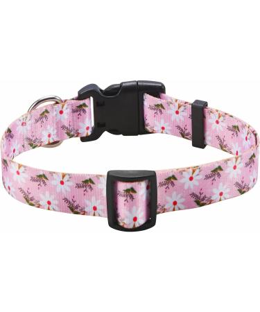 Mihqy Adjustable Dog Collar - Soft & Comfortable Bohemian Design with Flowers & Geometric Trunk for All Dog Sizes (L: 38-63 cm) - Buy Online on GoSupps.com