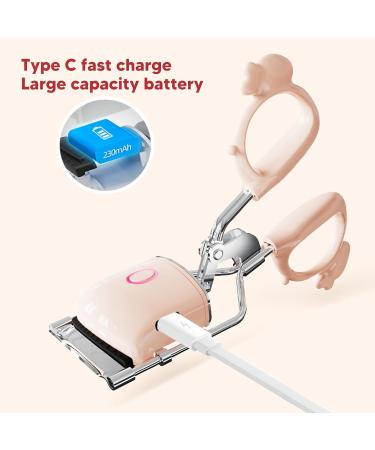Heated Eyelash Curler - USB Rechargeable Lash Curler with 2 Heating Modes for Perfect Makeup - Ideal Gift for Women (White - Buy Online on GoSupps.com