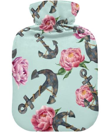 NAANLE Watercolor Rose Hot Water Bottle - 2L Transparent Design for Heat & Cold Therapy Ideal for Bed Hands & Feet - Buy Online on GoSupps.com