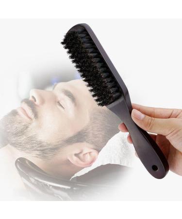 Natural Wild Boar Bristle Men's Beard Brush - Stiff Frank Brush for Grooming & Shaving - Mustodel Cleaning & Hair Styling Comb - Buy Online on GoSupps.com