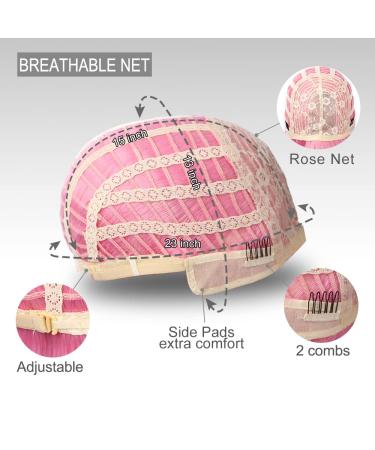 AISI BEAUTY 12 Inch Pink Bob Wig with Bangs - Short Straight Synthetic Cosplay Party Wig for Women - Buy Online on GoSupps.com