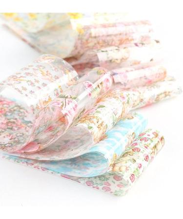 Angel Nail Foil Transfer Stickers Flower Nail Films Nail Stickers Decals Holographic Starry Foil Adhesive - Buy Online on GoSupps.com