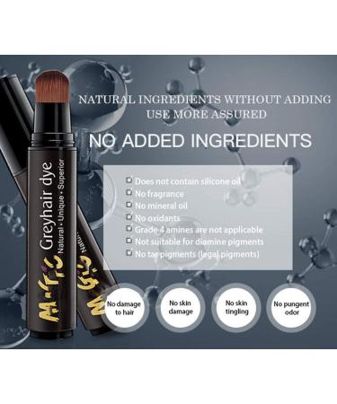 Disposable Coloring Agent To Cover Gray Hair No-Wash Complementary Color Pen Semi-permanent Root Hair Coloring Disposable Hair Dye Stick Hair Root Touch Up Hair Dye Pen for Home 20ml (Dark Brown) - Buy Online on GoSupps.com
