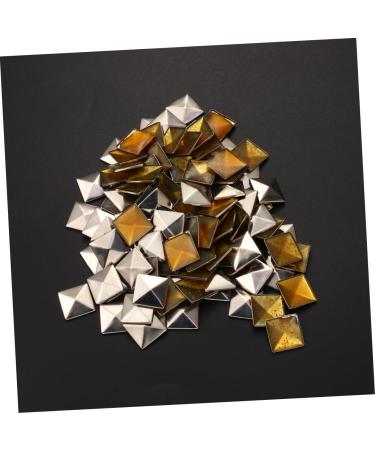COHEALI 200 Pcs Metal Studs Pyramid Studs Flat Back Metal Spikes Rivet Studs Square Nail Self Made Hot Sheet Silverx2pcs Size 2x2pcs - Buy Online on GoSupps.com