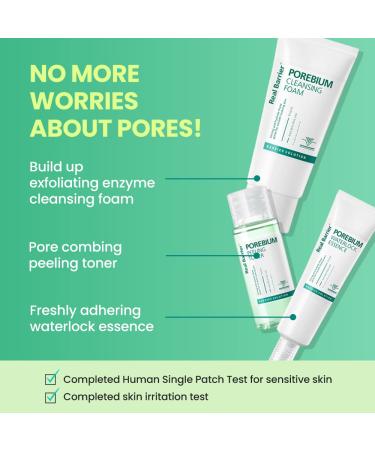 Real Barrier Porebium Starter Kit | Travel-Friendly Korean Skincare Set for Sensitive Skin | Facial Moisturizer Cleanser & Exfoliator | Sebum Control & Ceramide Solution - Buy Online on GoSupps.com