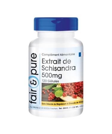 Fair & Pure - Schisandra Extract 500mg - vegan - WuWeiZi - 120 capsules