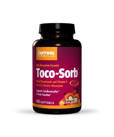 Jarrow Formulas Toco-Sorb Mixed Tocotrienols and Vitamin E 60 Softgels