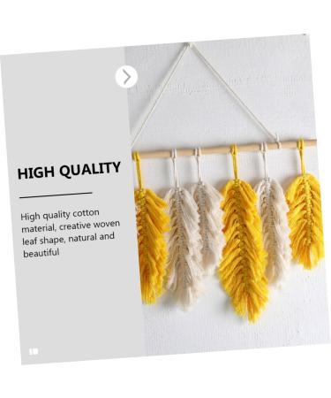 Zerodeko 1pc Wall Decoration Tapestry Wall Tapestry Macrame Hanging Tapestry Nature-inspired Decoration Hand Woven Tapestry Bedroom Background Macrame Wall Leaves Pendant Cotton - Buy Online on GoSupps.com