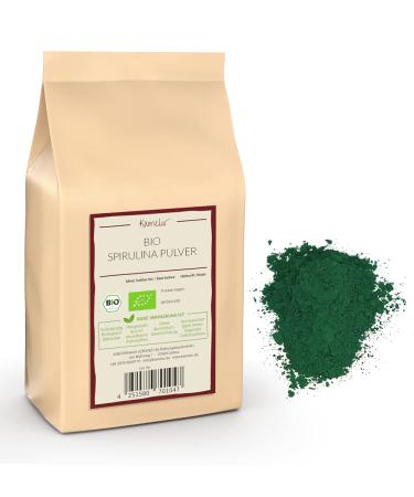 250 g of green organic spirulina powder - delicately dried and finely ground organic spirulina algae powder in biodegradable packaging