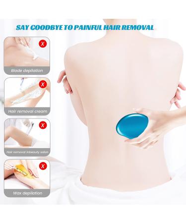 Fochst Crystal Hair Eraser - Reusable Painless Hair Remover for Men and Women - Exfoliation Tool for Back, Arms, Legs - Magic Hair Removal (Blue) - Buy Online on GoSupps.com