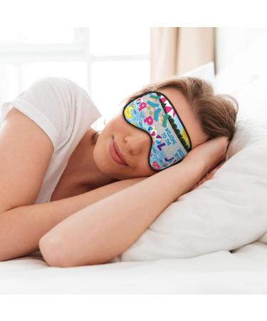 Flamingo Swimming Pool Eye Mask | Soft Elastic Adjustable Sleep Mask for Men & Women - Buy Online on GoSupps.com
