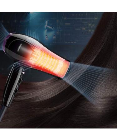 Salon Hairdryer Professional 2300W Hair Dryer with Nozzles Fast Blow Dryerwith Cool Shot Overheating Protection 3 Heat 2 Speed Cool Shot Long Cable Quiet for Home & Salon Black Small Gift - Buy Online on GoSupps.com