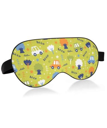 Haskirky Light Blocking Eye Mask Breathable and Adjustable Adult Men and Women Travel on Business Trips Yoga Meditation Light Smooth Comfortable Eye Mask Office Deep Sleep Goodies Cartoon Doodle Ca