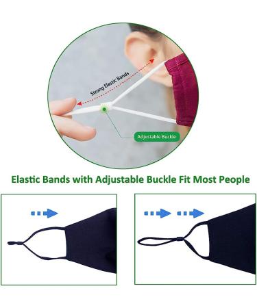 GHSlife Adjustable Elastic Band Cord String Straps 100pcs - Black&White | Extra Long 26cm Ear Loops for Mask Sewing | Stretchy Rope with Lock Buckle - Buy Online on GoSupps.com