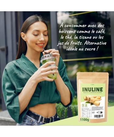 DETOX ORGANICA Inuline en Poudre 1 100 g (1 1 kg) 100% Pure de Chicor e Sans Additifs Vegan Sans Gluten & Sans Lactose Qualit Contr l e Fibre Pr biotique Naturelle Haute Qualit  - Buy Online on GoSupps.com
