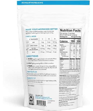 King Arthur Baking Company Gluten Free Pancake Mix Kosher One 15 oz (425g) Resealable Package - Buy Online on GoSupps.com